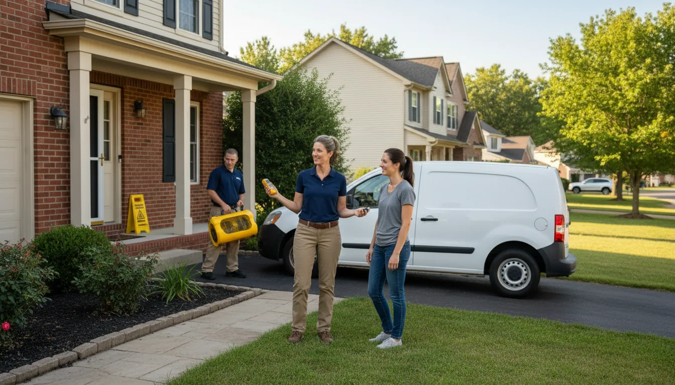 Residential water damage restoration in Tipton, OK